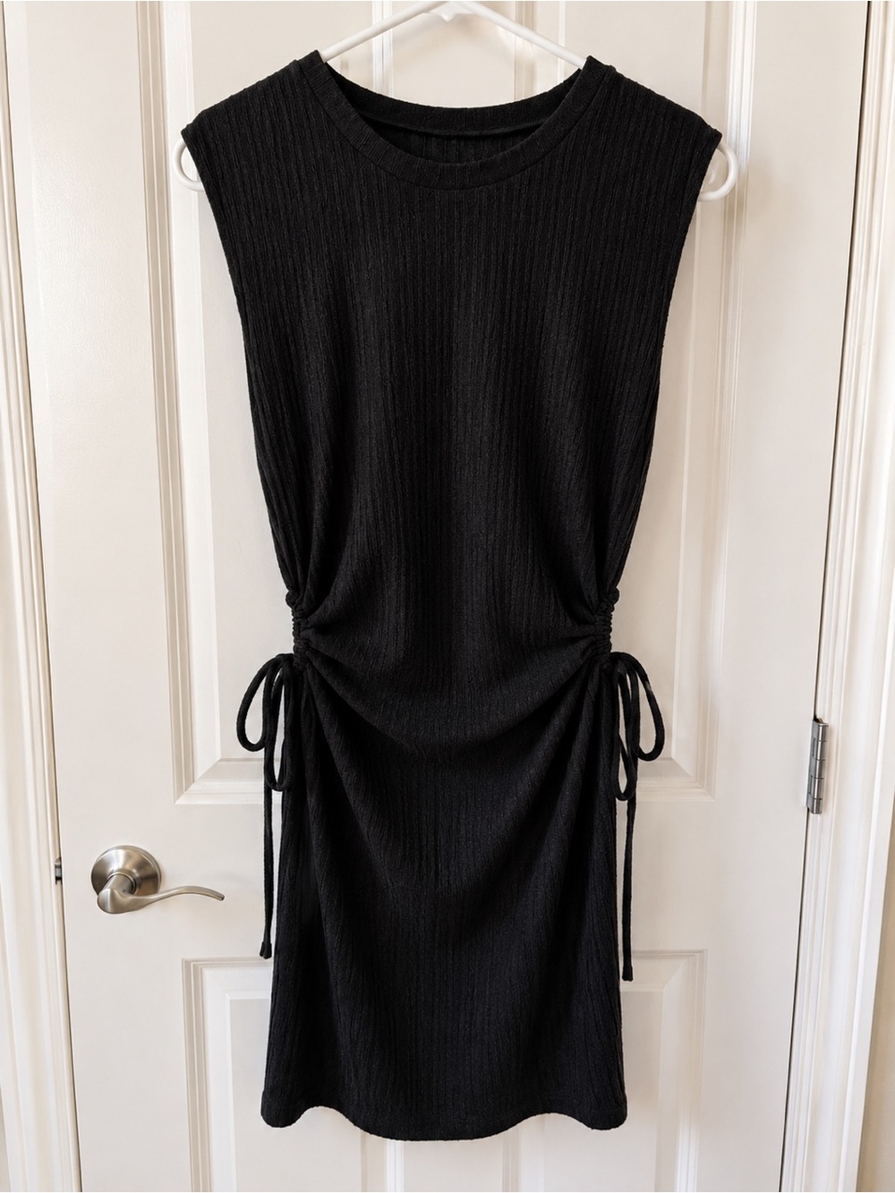 Acelitt Black Cutout Ruched Black Mini Dress – Size Small